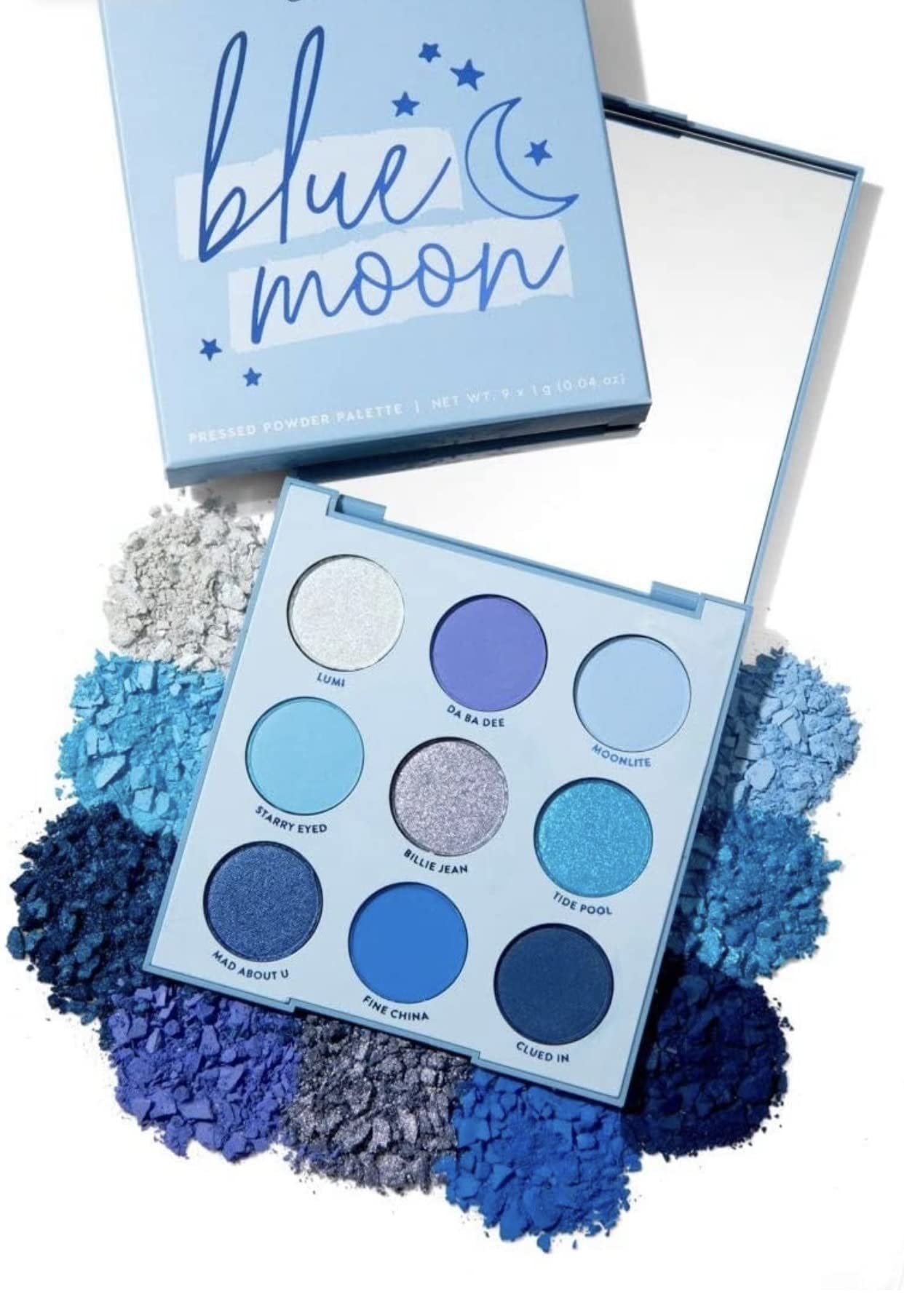 ColourPop Blue Moon Eyeshadow Palette – Powder | 9 Shades of Blue
