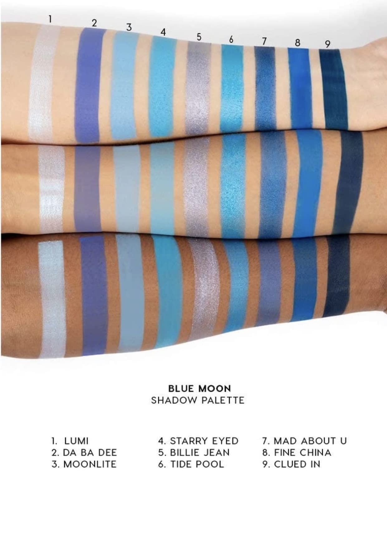 ColourPop Blue Moon Eyeshadow Palette – Powder | 9 Shades of Blue