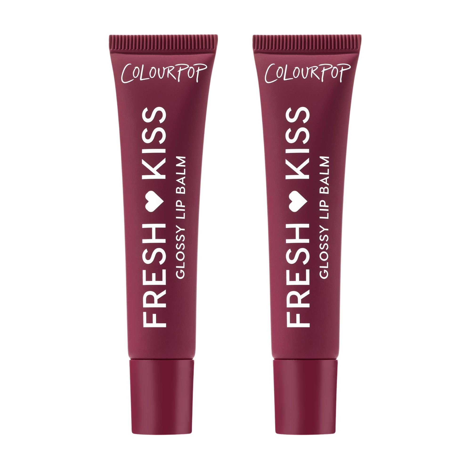 ColourPop Fresh Kiss Glossy Lip Balm – Hydrating Lip Care with Peptides, Hyaluronic Acid, Shea Butter & Vitamin E (Wild Berry, 2 Count)