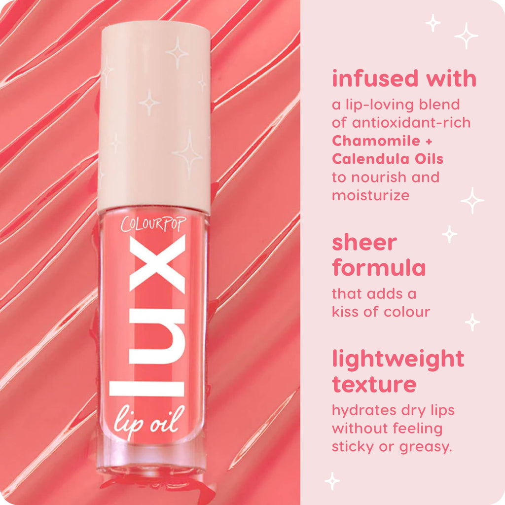 ColourPop Lux Lip Oil - Hydrating Sheer Tint with Chamomile & Calendula Oil | Non-Greasy Gloss