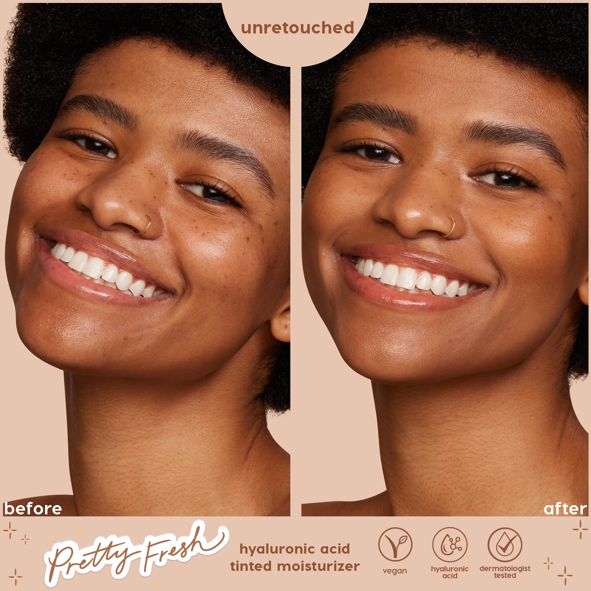 ColourPop Pretty Fresh Tinted Moisturizer – Hydrating Skin Tint with Hyaluronic Acid & Coconut Water (Med Dark 16N, 1.45 oz)