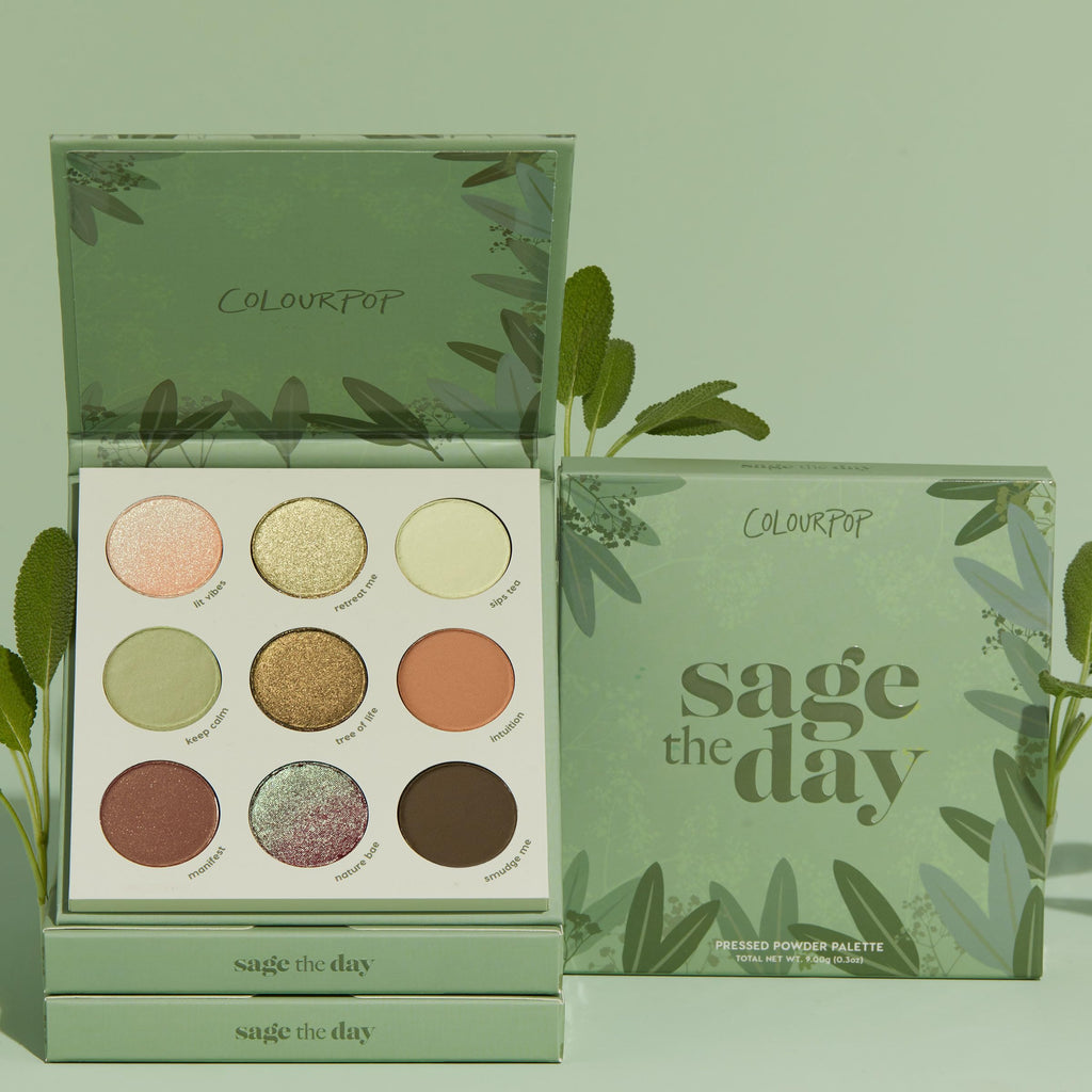 ColourPop Sage the Day Eyeshadow Palette — Sage & Olive, Matte & Metallic Finishes