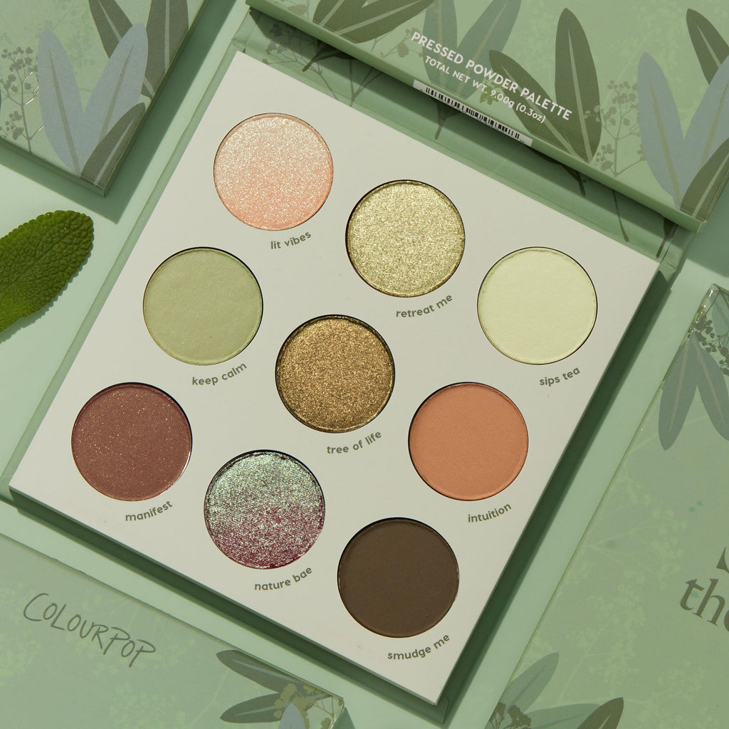 ColourPop Sage the Day Eyeshadow Palette — Sage & Olive, Matte & Metallic Finishes