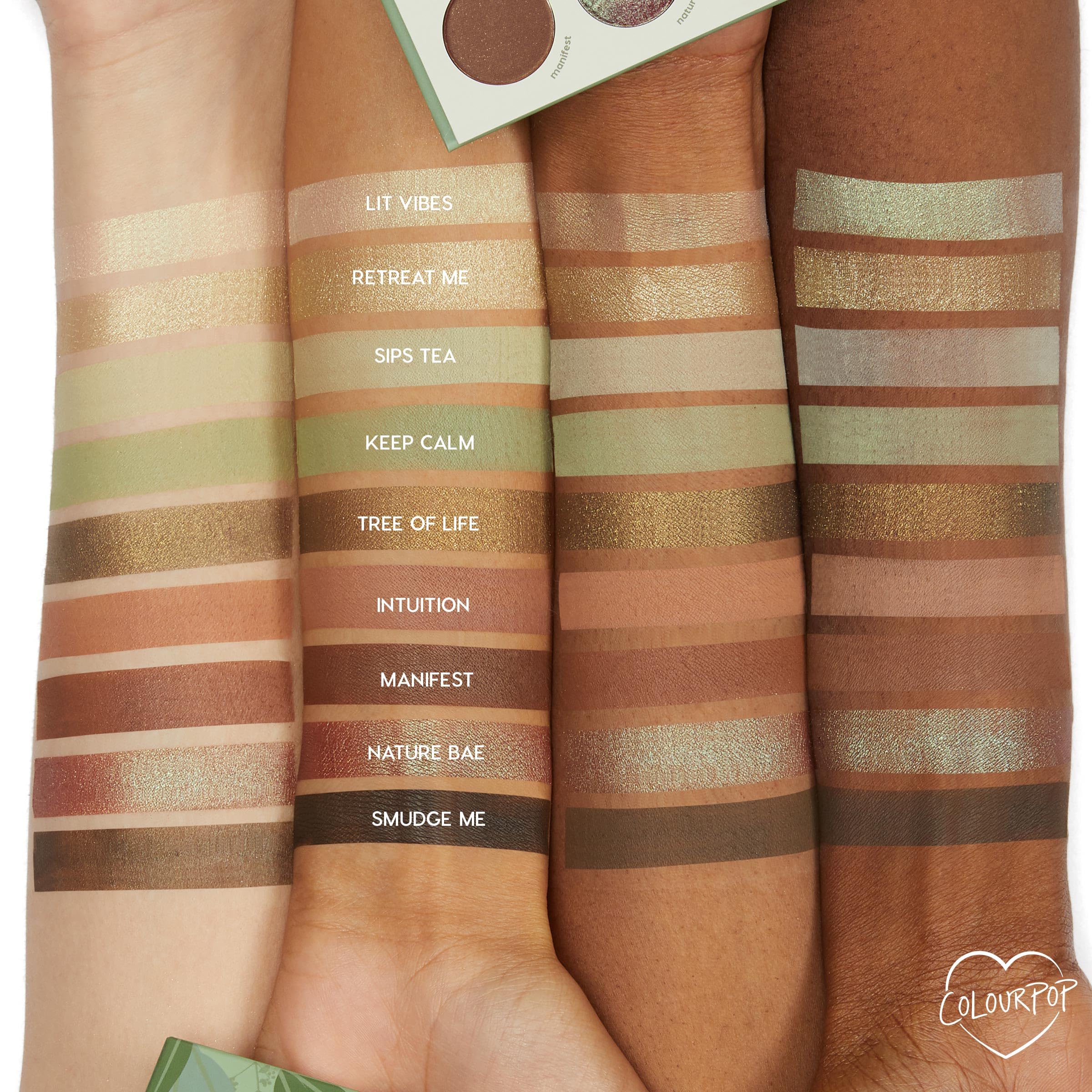 ColourPop Sage the Day Eyeshadow Palette — Sage & Olive, Matte & Metallic Finishes