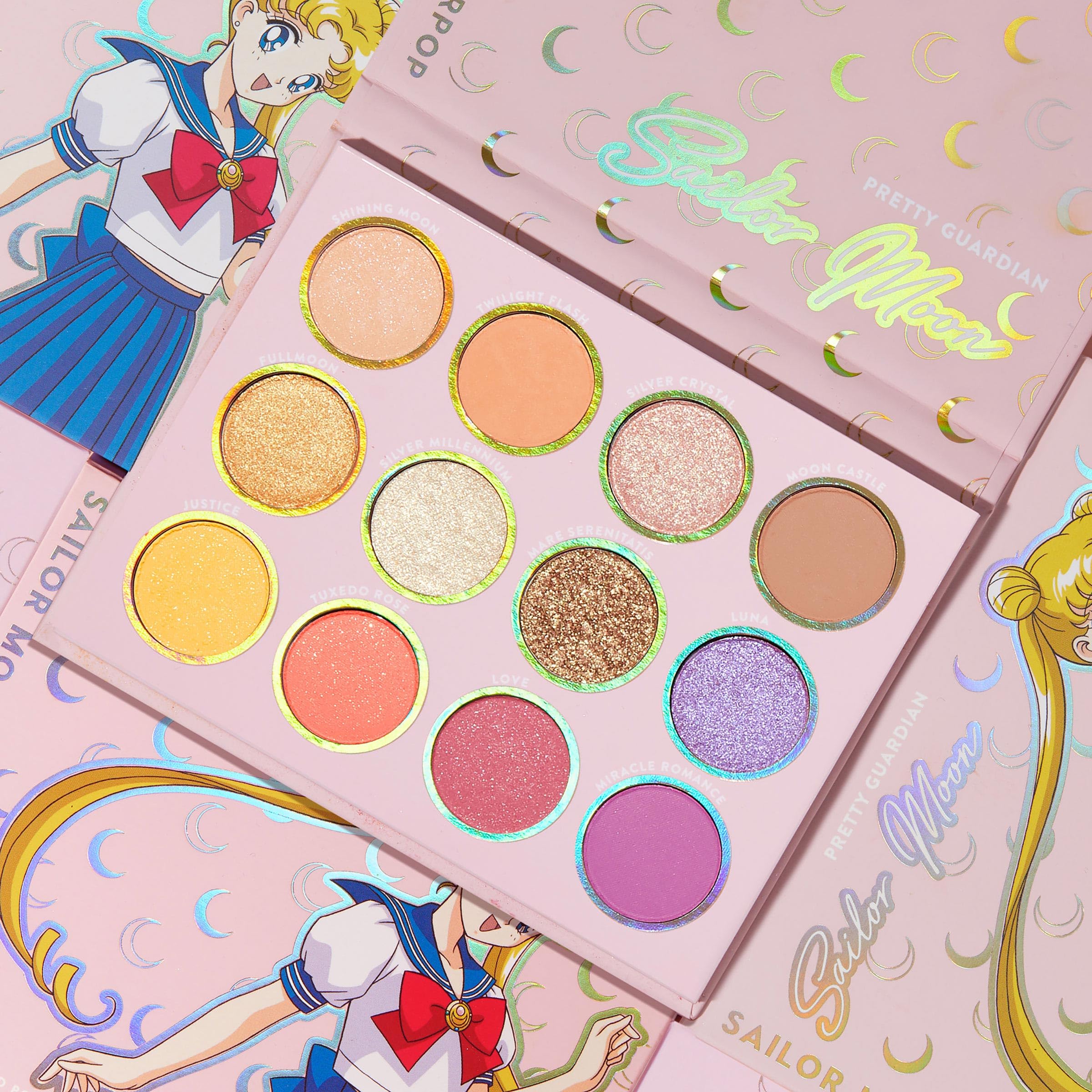 ColourPop x Sailor Moon Pretty Guardian Palette – Pastel Shadows with Metallic & Matte Finishes