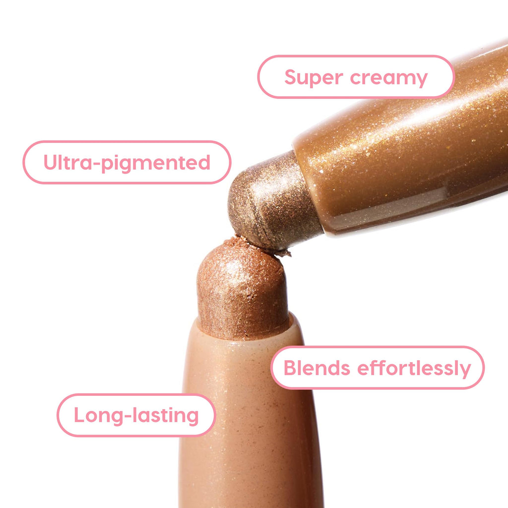 ColourPop Shimmering Golds Shadow Stix Trio – Cream Eyeshadow Sticks (3 Count) | Vegan & Cruelty-Free