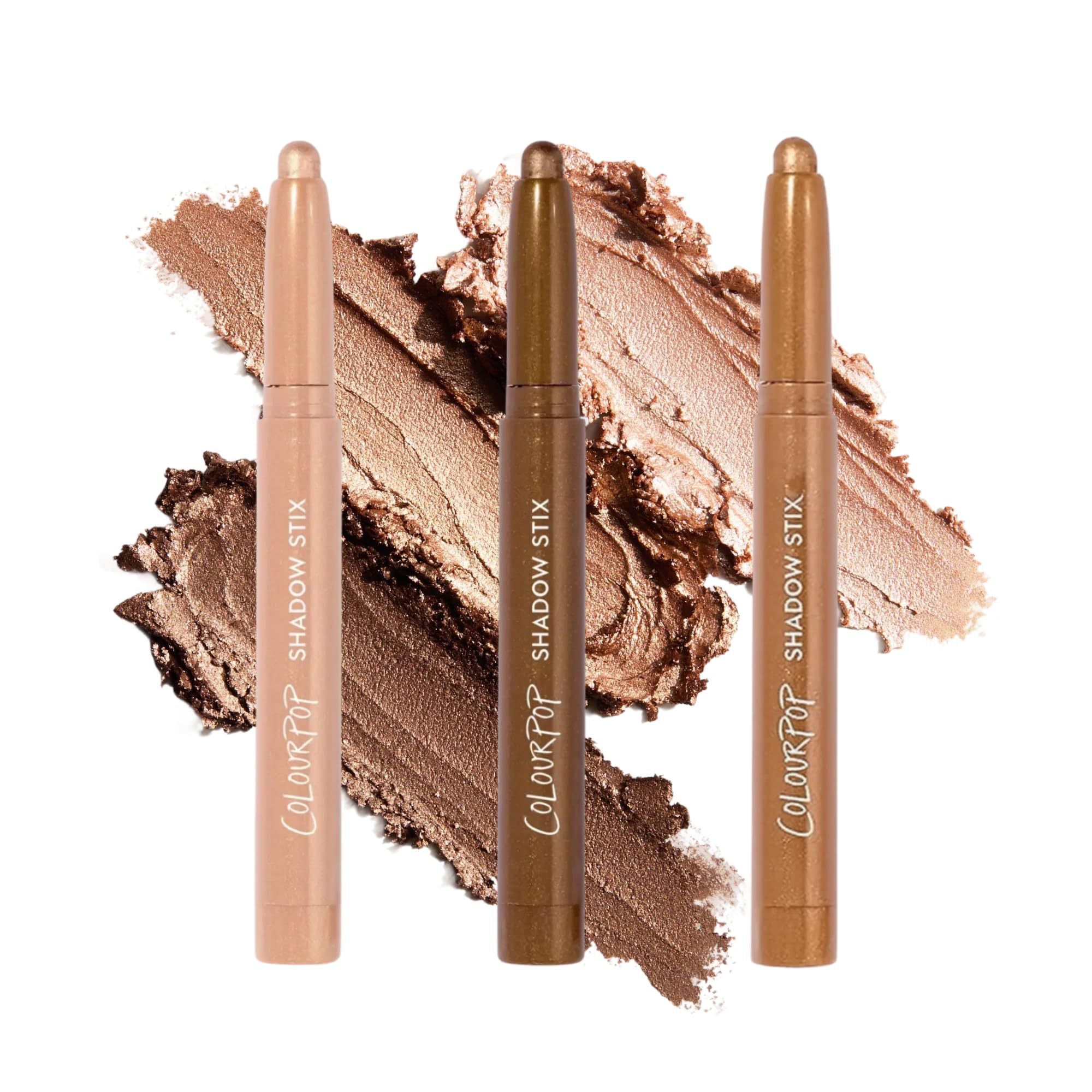 ColourPop Shimmering Golds Shadow Stix Trio – Cream Eyeshadow Sticks (3 Count) | Vegan & Cruelty-Free
