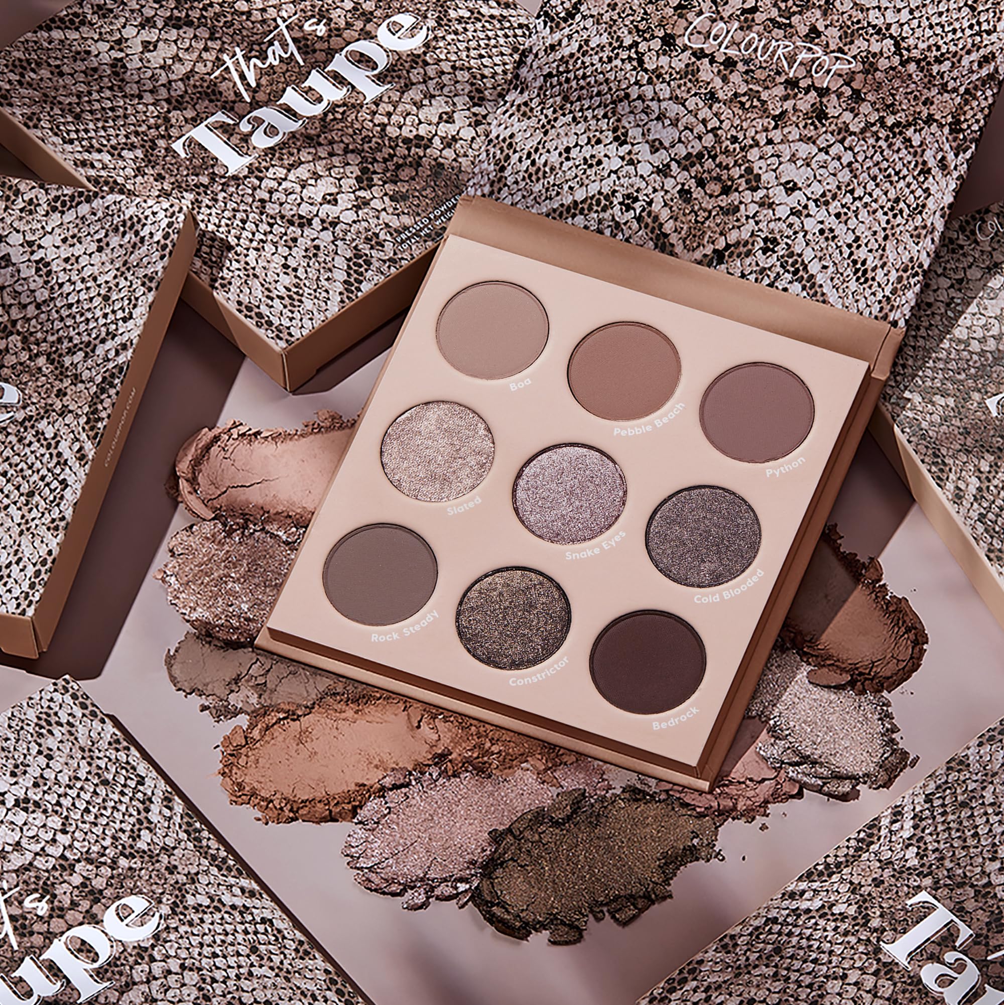 ColourPop That's Taupe Eyeshadow Palette – Cool-Toned Neutrals, 9-Pan (0.3 oz)