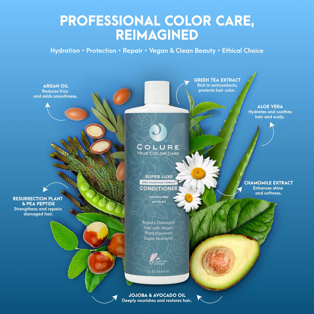 COLURE Super Luxe Conditioner – Instant Hydration for Color-Treated Hair | Vegan & Organic