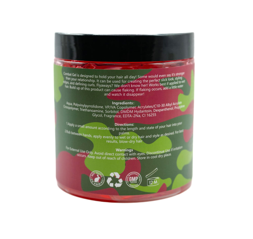 Combat Gel Extreme Hold Hair Gel (500 ml, Watermelon) – Alcohol-Free & Cruelty-Free