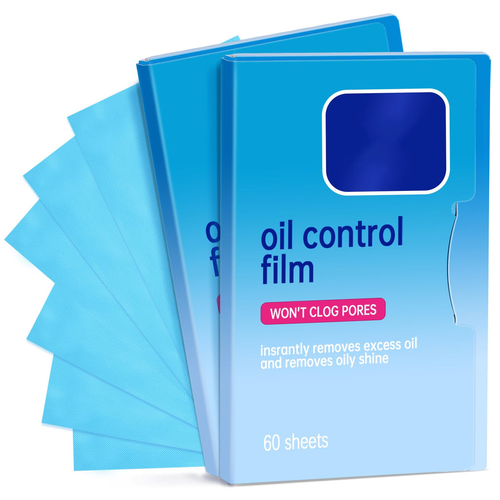 COMFYTOUCH 2 Packs Oil Blotting Sheets (120) – Oil Absorbing, Makeup-Safe, Portable