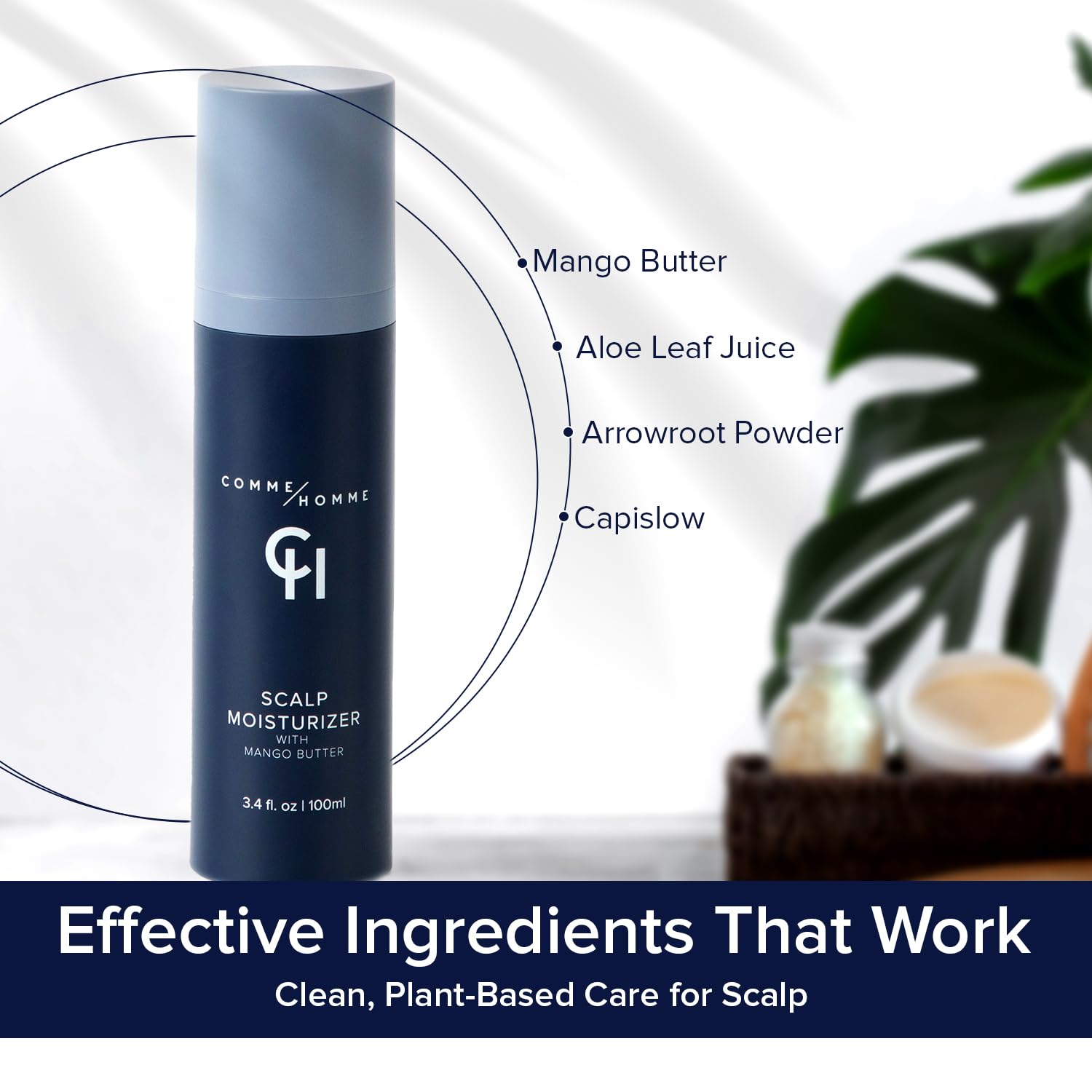 Comme Homme Scalp Moisturizer for Bald Men – Hydration & Slow Regrowth (Pack of 2)