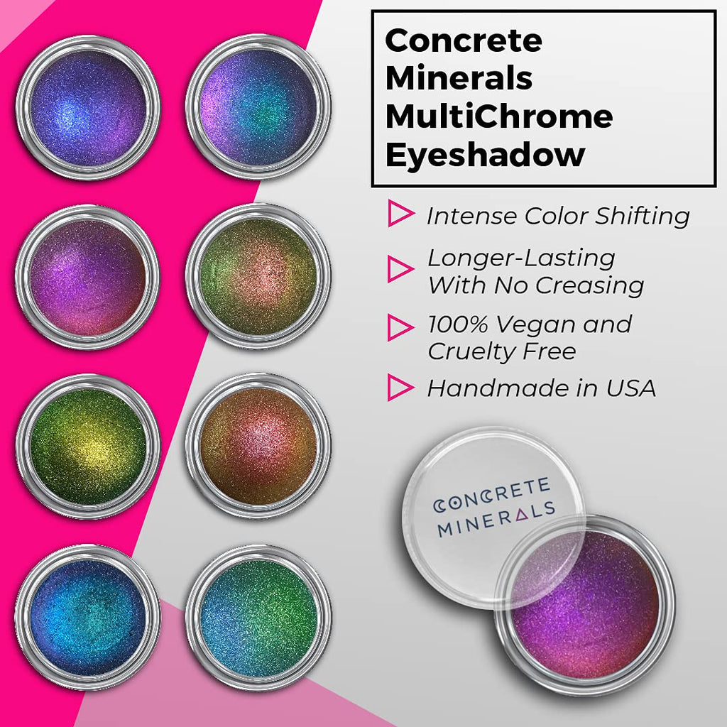 Concrete Minerals MultiChrome Dragonfly Eyeshadow – Color Shifting, Long-Lasting, Vegan & Cruelty-Free