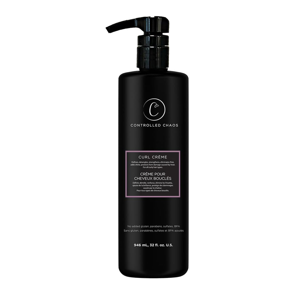 Controlled Chaos Curl Cream – 32oz Sulfate & Paraben Free with Shea Butter for Frizz-Defining Curls, Made in USA