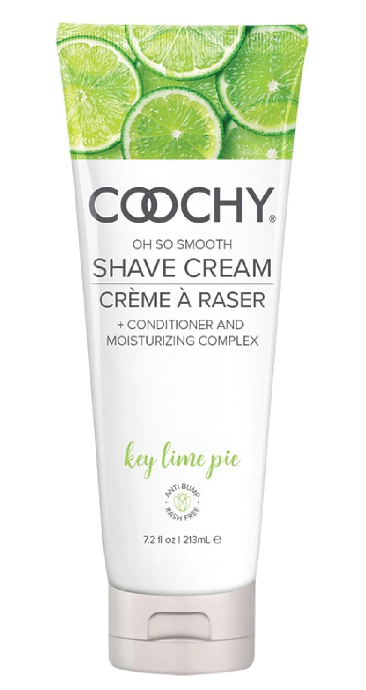 Coochy Shave Cream - Key Lime Pie, Moisturizing Shave Lotion (7.2 oz) for Bikini, Underarms & Legs