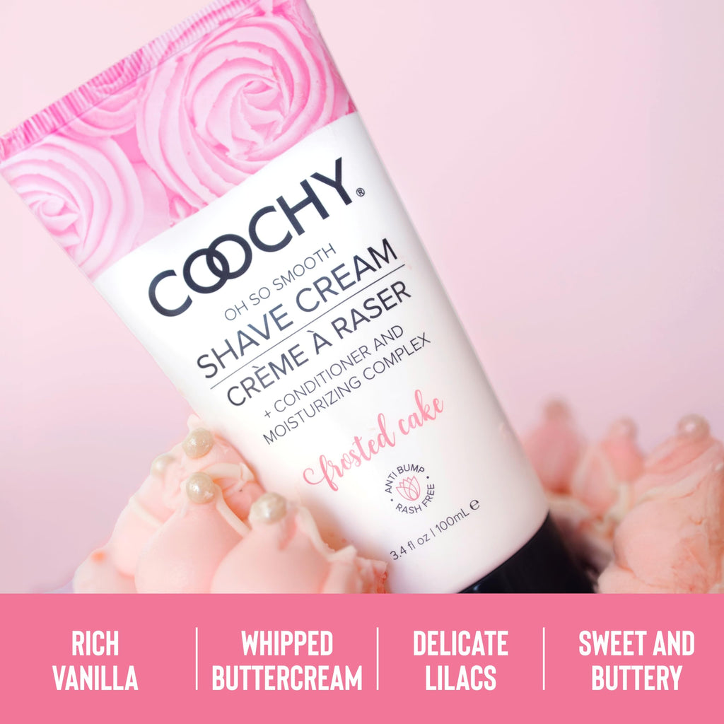 Coochy Shave Cream – Moisturizing Shave Lotion for Bikini, Underarms & More | Frosted Cake 7.2 oz
