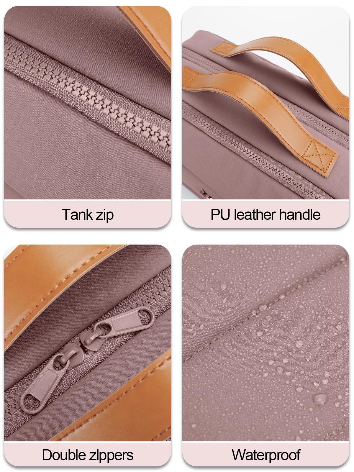 COOSKY Women's Hanging Toiletry Bag | Waterproof Travel Cosmetic Organizer with Jewelry Storage – Large Capacity, Dark Purple