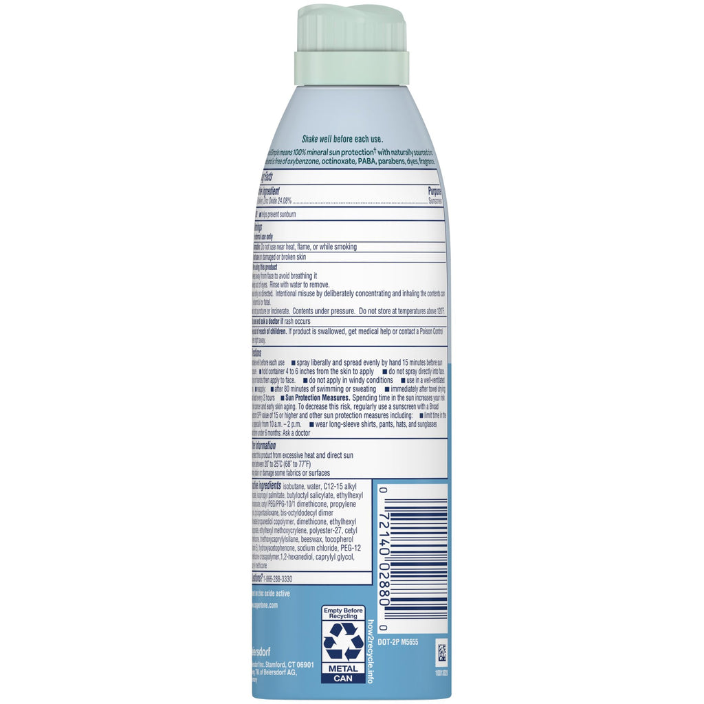 Coppertone Pure & Simple Zinc Oxide SPF 50 Spray – Fragrance-Free, Water-Resistant (5 oz)