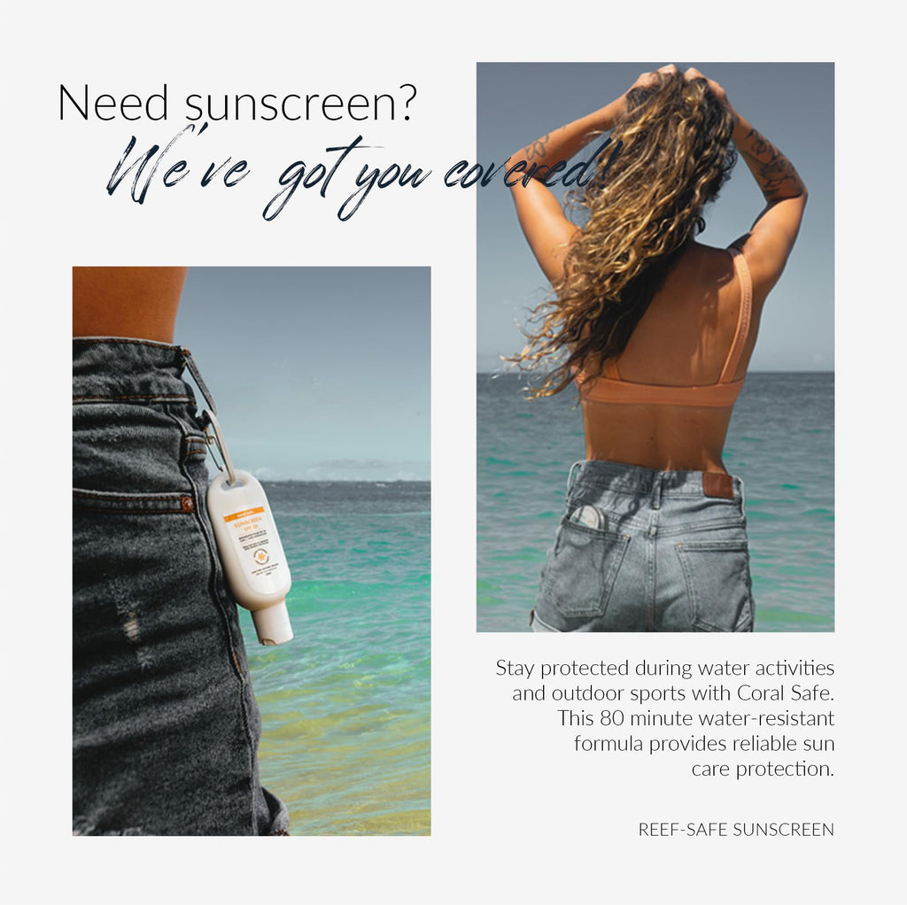 Coral Safe Reef Safe Sunscreen SPF 30 Mineral Travel Face Lotion, Hawaii & Mexico Approved