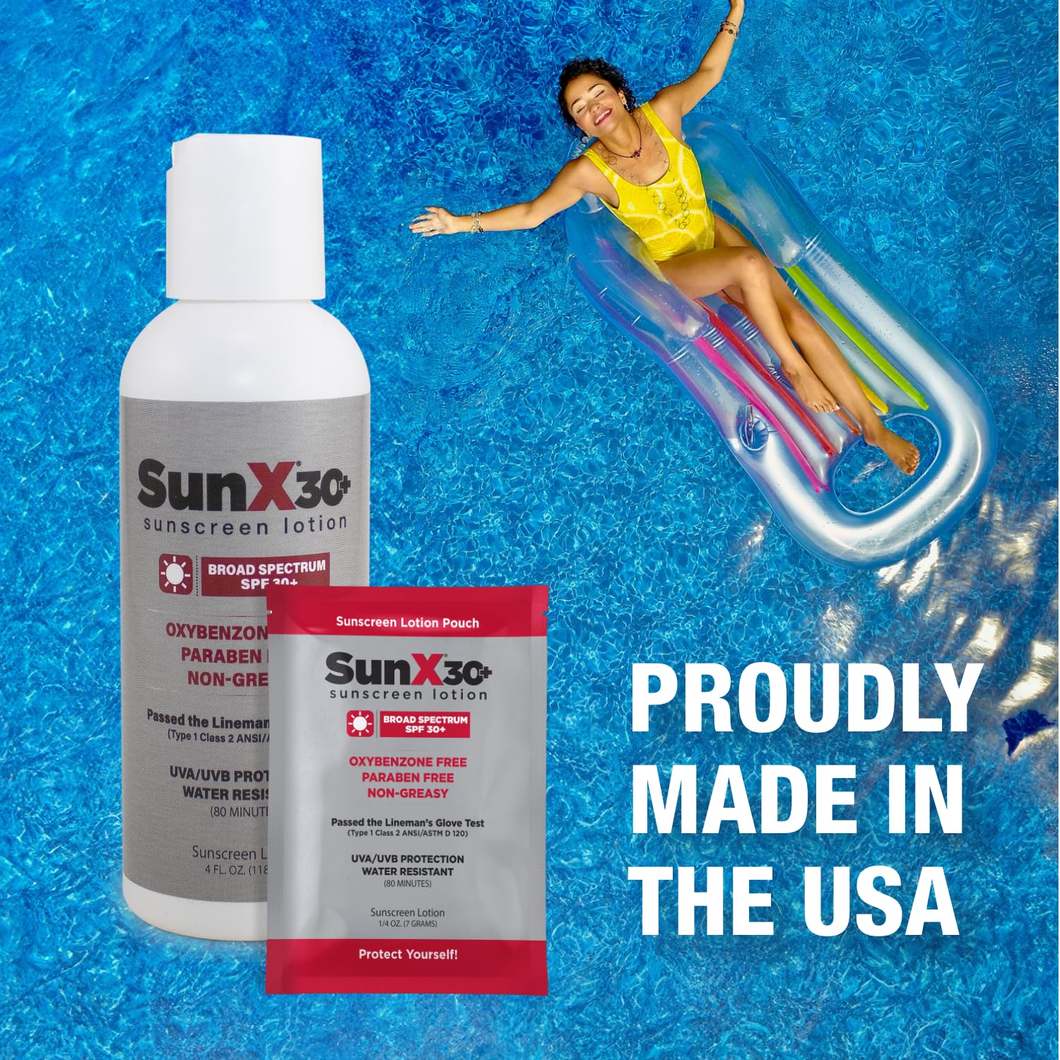 CoreTex Sun X 30+ SPF Broad Spectrum Sunscreen Lotion – 16oz Paraben Oxybenzone Octinoxate Free Oil Free No White Cast 80 Min Water-Resistant
