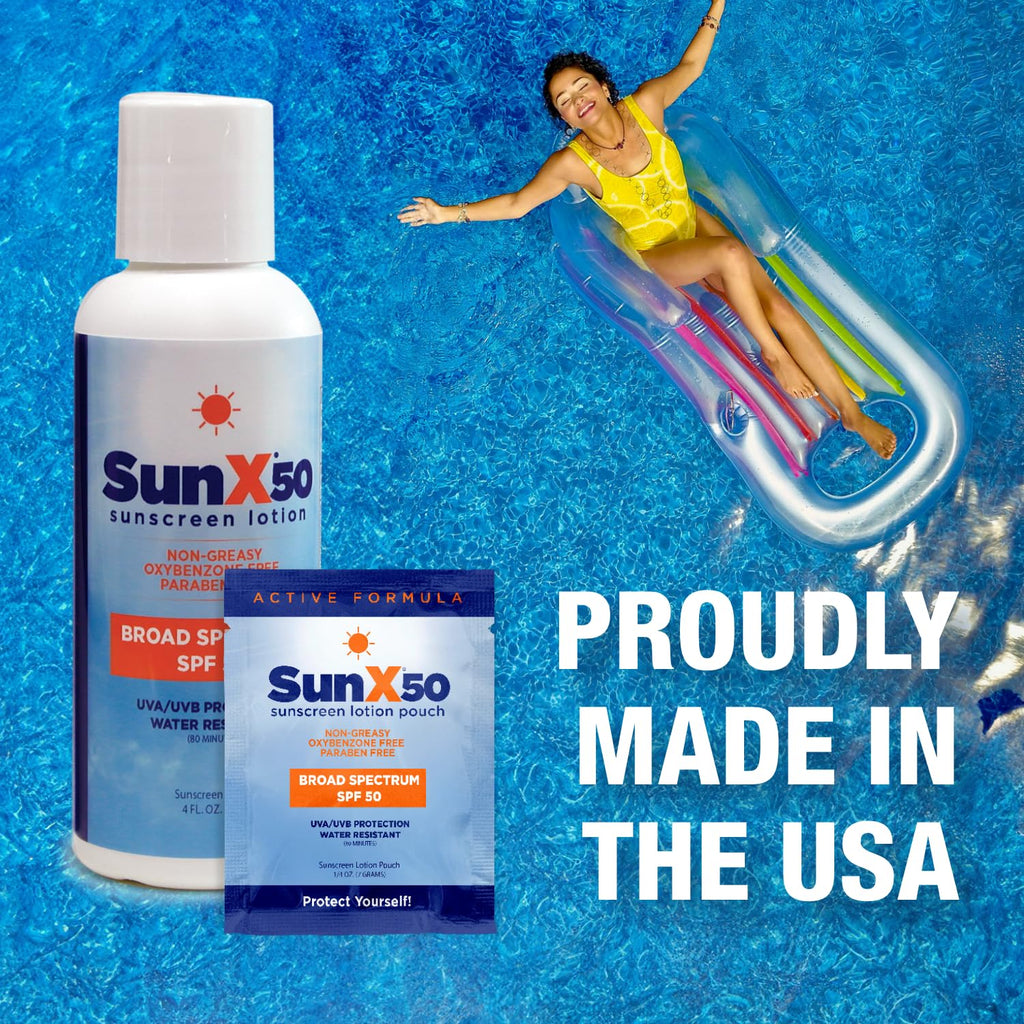 CoreTex Sun X 50 SPF Packets – Pack of 100, Oil-Free, Reef Safe, 80-Minute Water-Resistant Broad Spectrum SPF 50