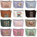 Cosblank 24 Pcs Book Club Gifts Makeup Bags for Women – 8.7 x 6 Inch Bookish Pouches