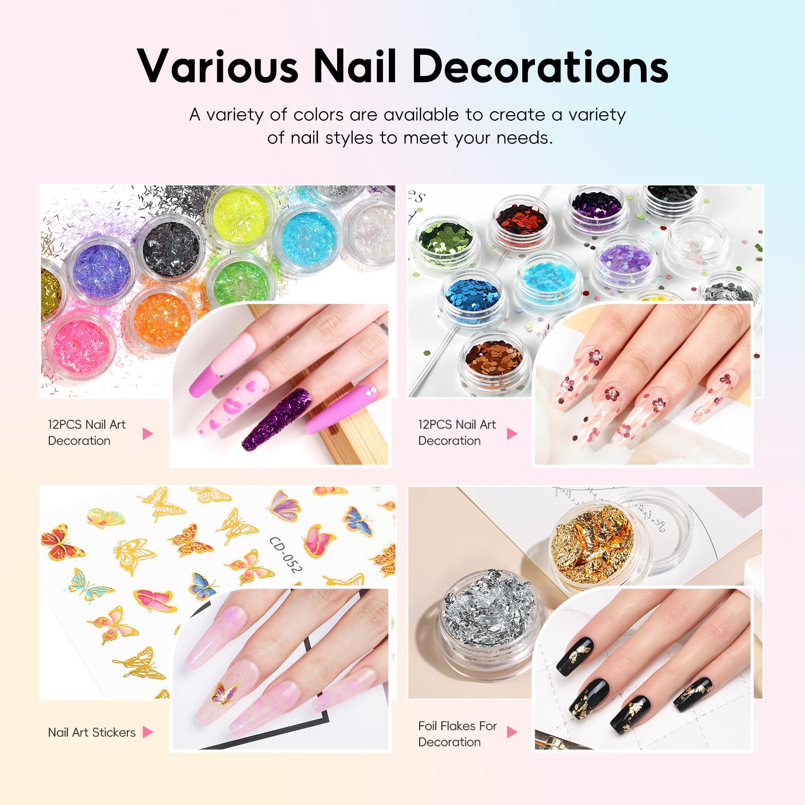 COSCELIA Acrylic Nail Kit for Beginners — All-in-One Gel Polish, Acrylic Powder, Drill & UV Light