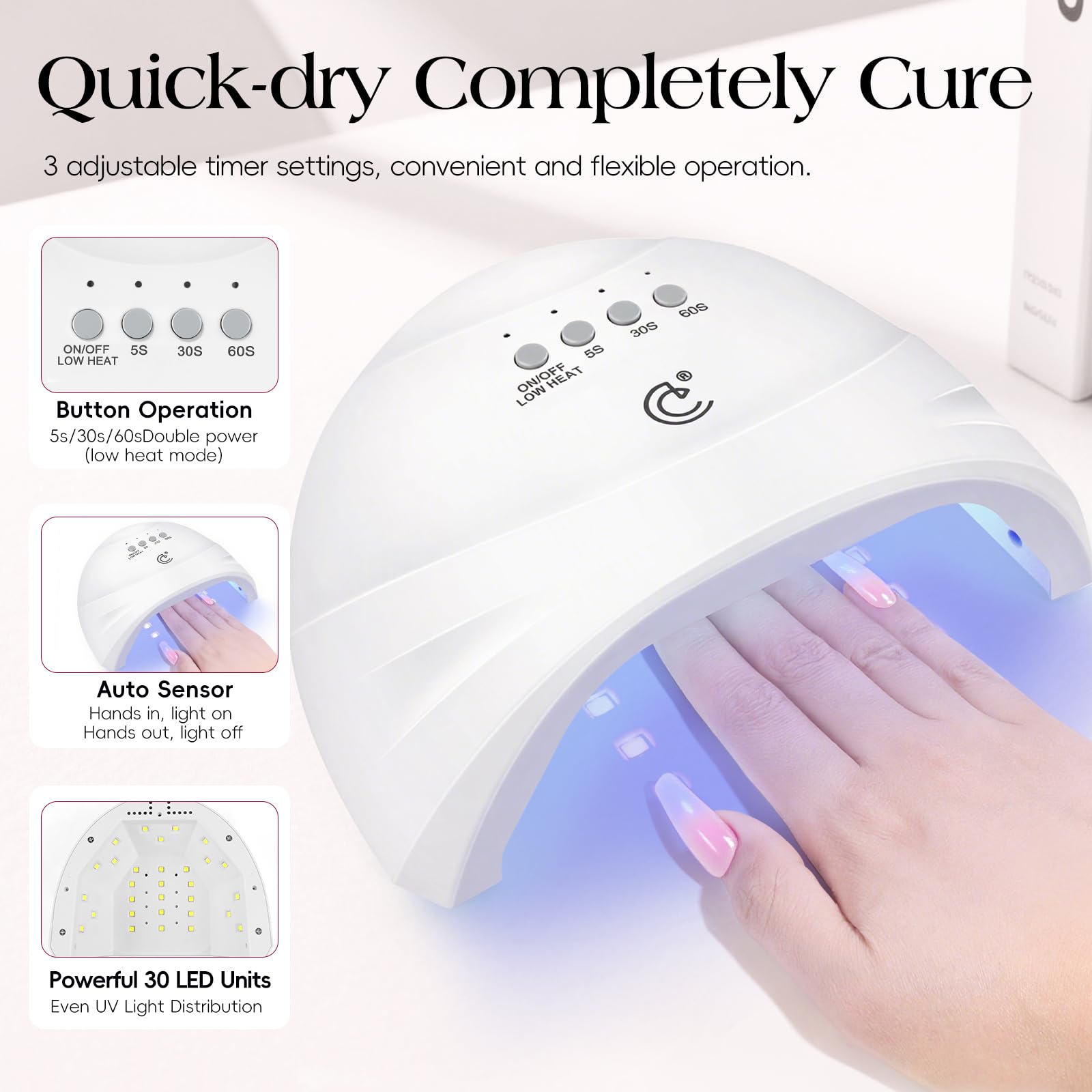 COSCELIA 67pc Gel Nail Kit with UV Light | 25 Gel Polishes + 15 Poly Extension Gels – Beginner Friendly