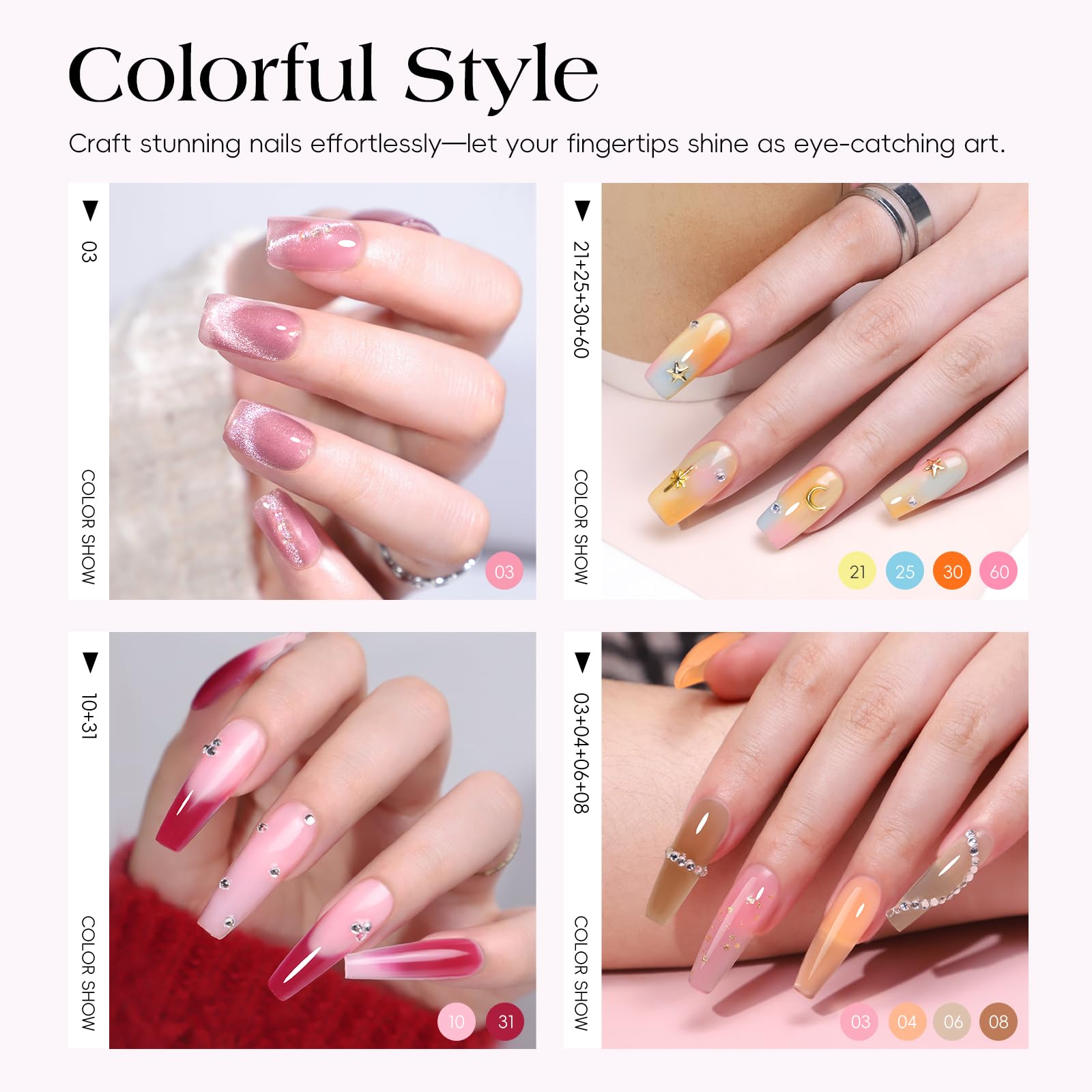 COSCELIA 67pc Gel Nail Kit with UV Light | 25 Gel Polishes + 15 Poly Extension Gels – Beginner Friendly