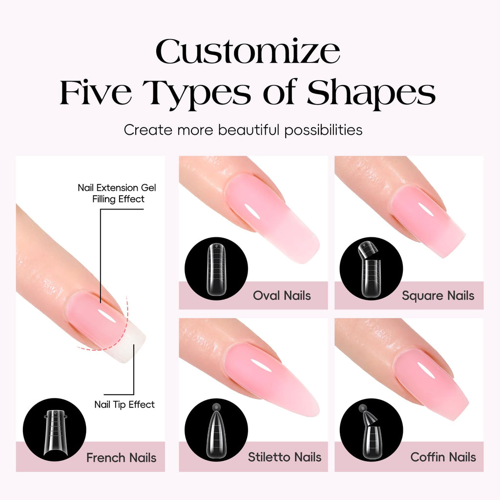 COSCELIA 67pc Gel Nail Kit with UV Light | 25 Gel Polishes + 15 Poly Extension Gels – Beginner Friendly