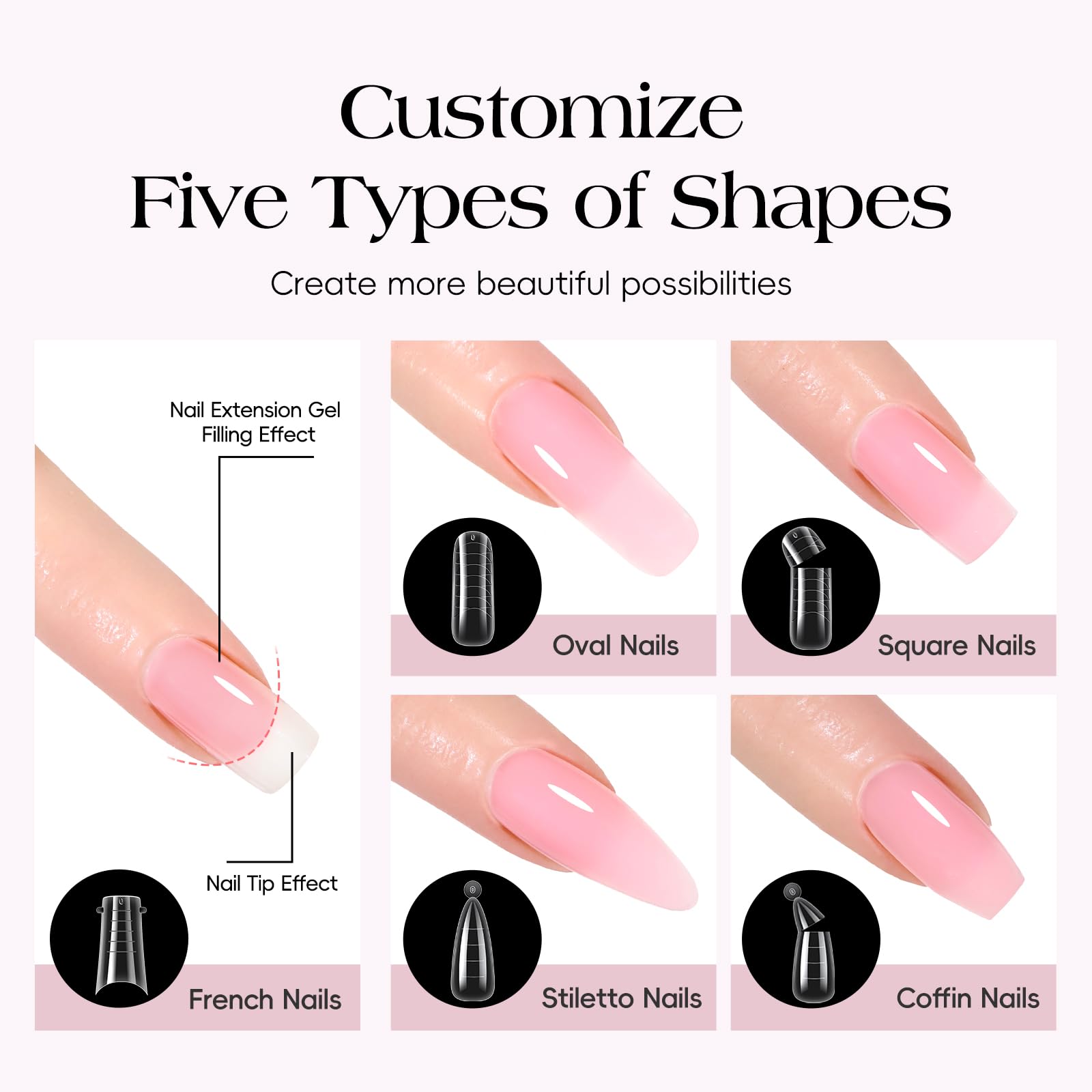 COSCELIA 67pc Gel Nail Kit with UV Light | 25 Gel Polishes + 15 Poly Extension Gels – Beginner Friendly