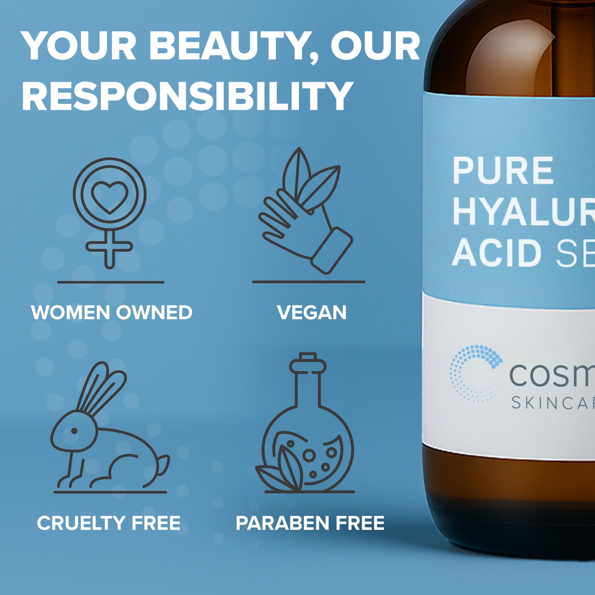 Cosmedica Hyaluronic Acid Serum – 4 fl oz Hydration & Anti-Aging | Cosmedica Skincare