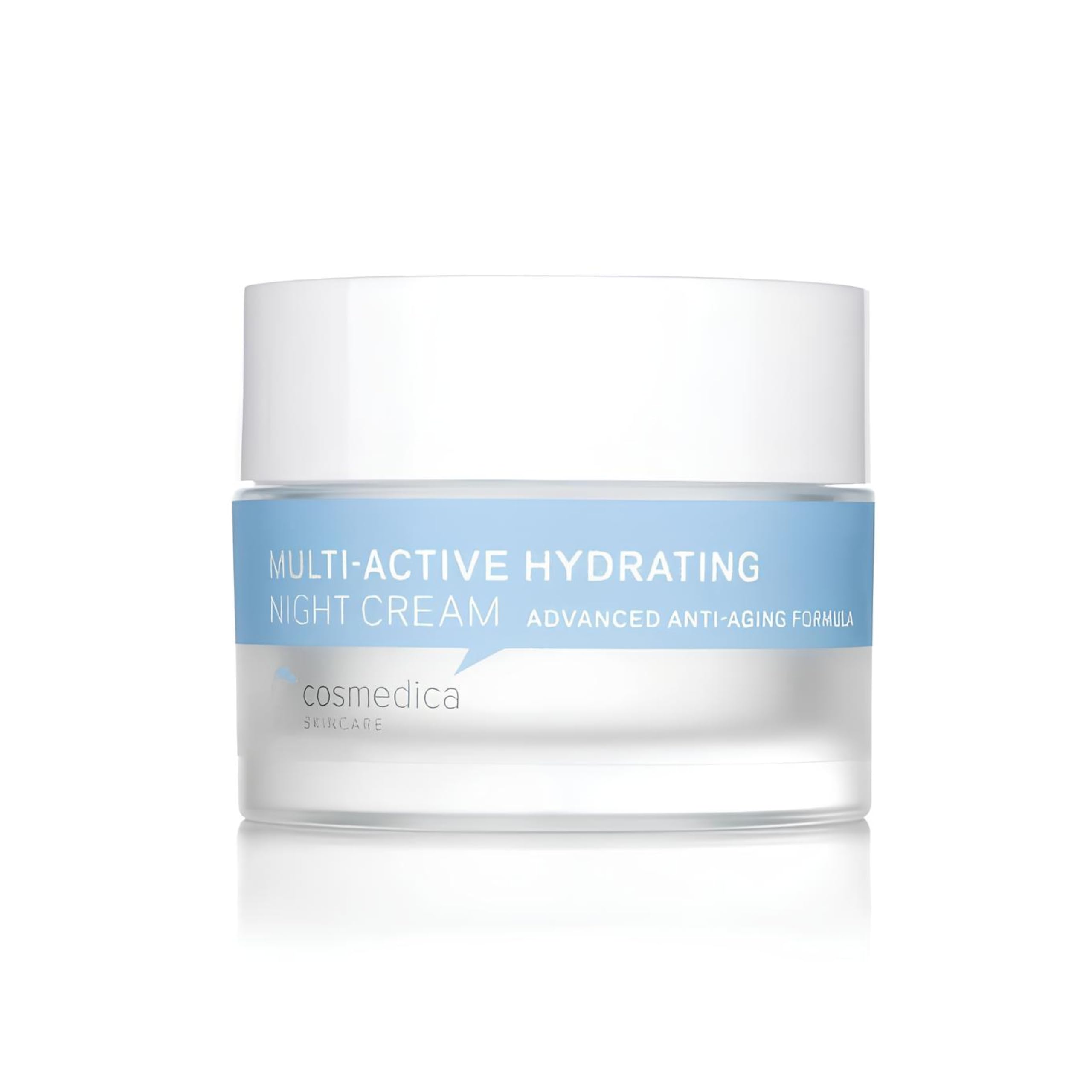 Cosmedica Skincare Multi-Active Hydrating Night Cream - Overnight Moisturizer with Hyaluronic Acid, Organic Shea, Glycolic Acid & Vitamin E 2 oz