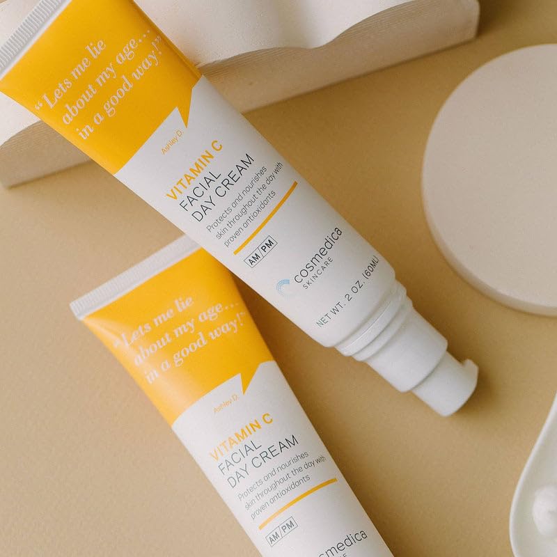 Cosmedica Skincare Vitamin C Facial Moisturizer – 15% Vitamin C Day Cream (2 oz) – Vegan & Cruelty-Free