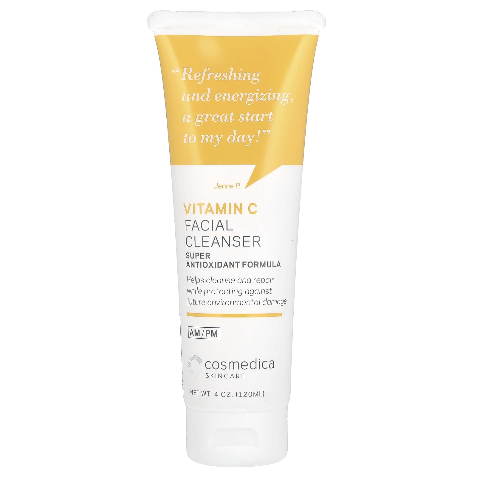 Cosmedica Skincare Vitamin C Facial Cleanser – Gentle 4 oz for Radiant Skin