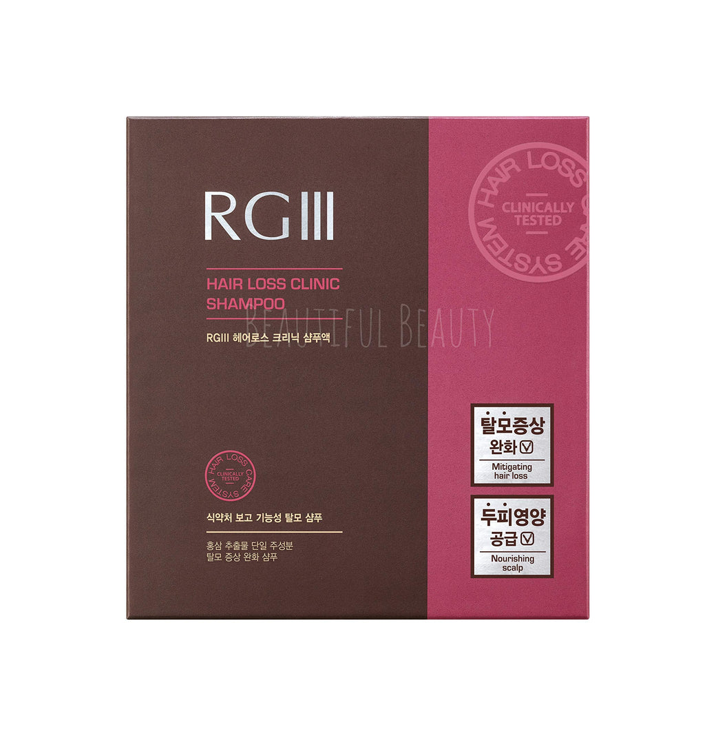 COSMOCOS RGIII Hair Regeneration Shampoo 3pc Set – Purified Red Ginseng Saponin (1000 ppm)
