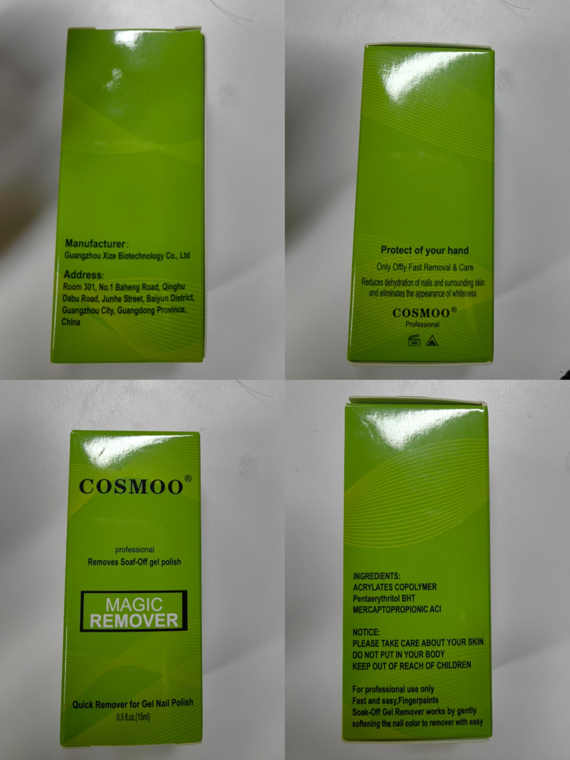 COSMOO Gel Nail Polish Remover 2 PCS – Fast Gel Removal at Home