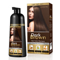 COSMTEK Dark Brown Hair Dye Shampoo Permanent — Ammonia-Free 3-in-1 Color for Gray Hair & Beard (500ml)