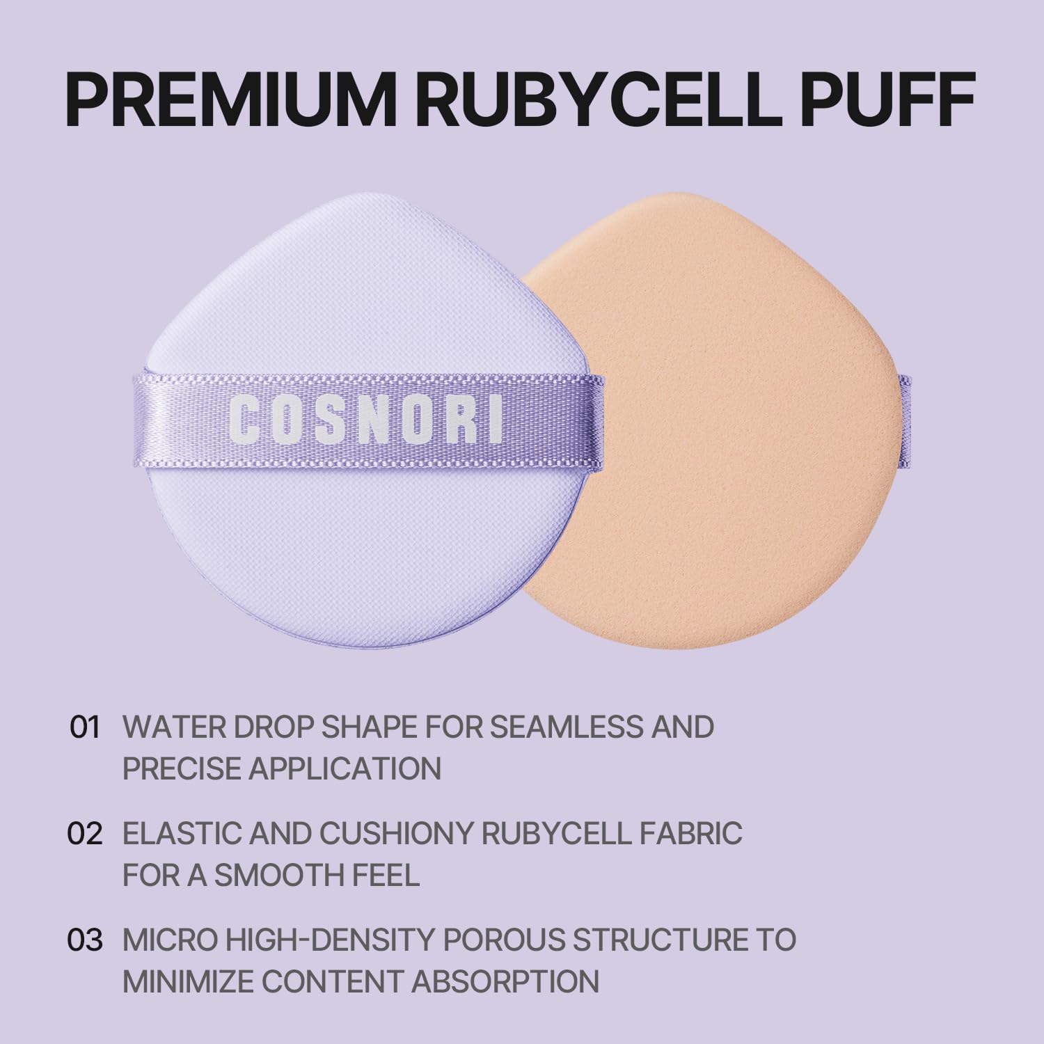COSNORI Panthenol Barrier Cushion Foundation – Lightweight Dewy Coverage, Long-Wear (01 Ivory, 0.41 fl oz)