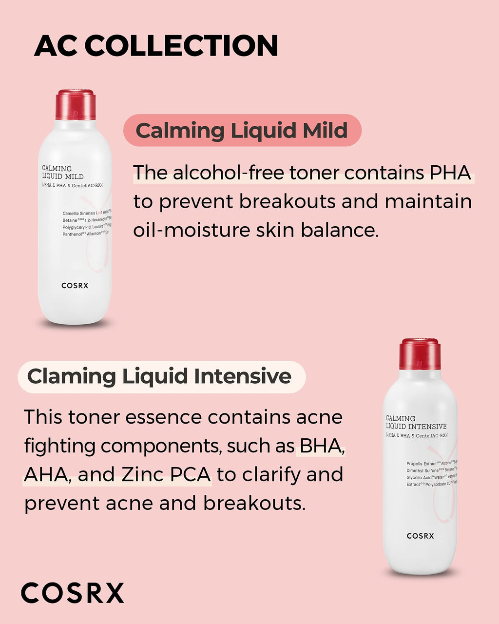 COSRX AC Collection Calm Liquid Mild – Alcohol-Free, Calming Solution for Breakout-Prone Skin | 4.22 Ounce