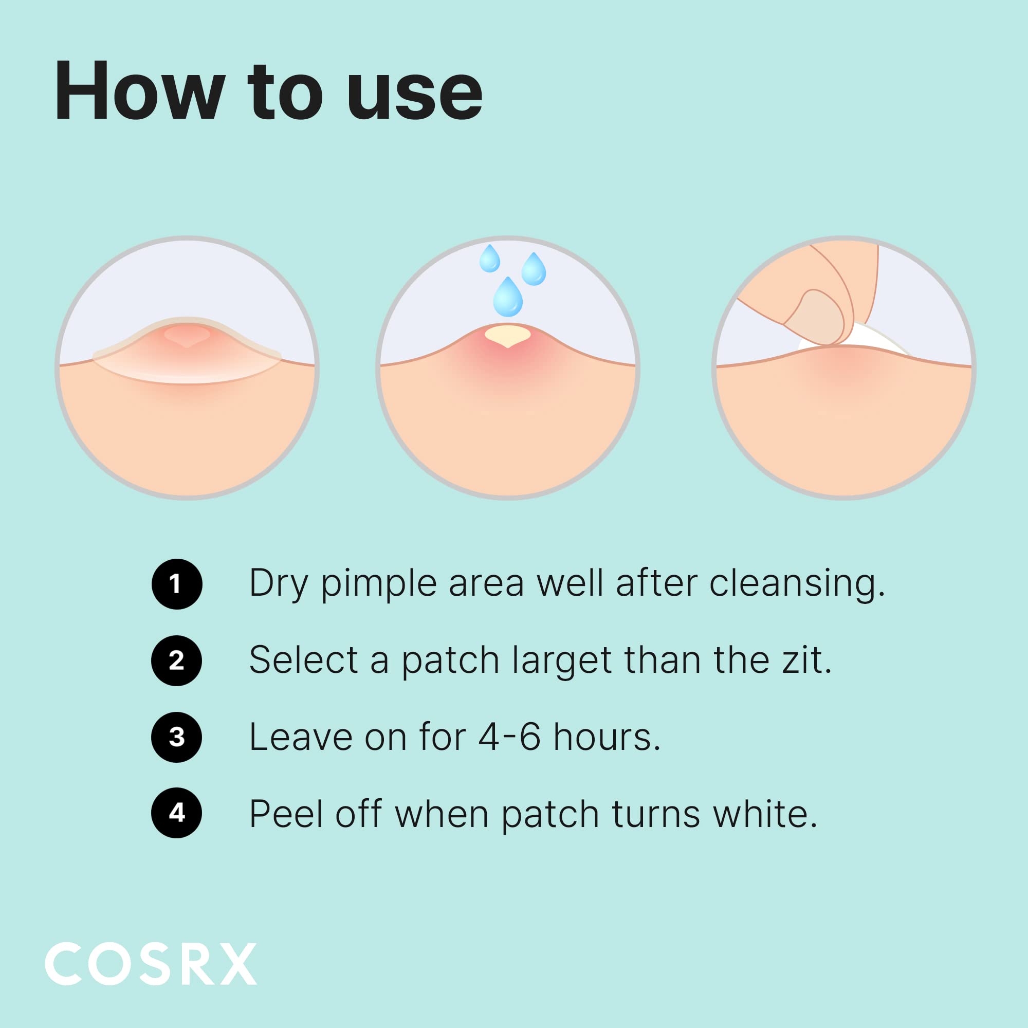 COSRX Acne Pimple Patch Original – 3 Sizes, Hydrocolloid Zits Cover (120 Count, Pack of 5)