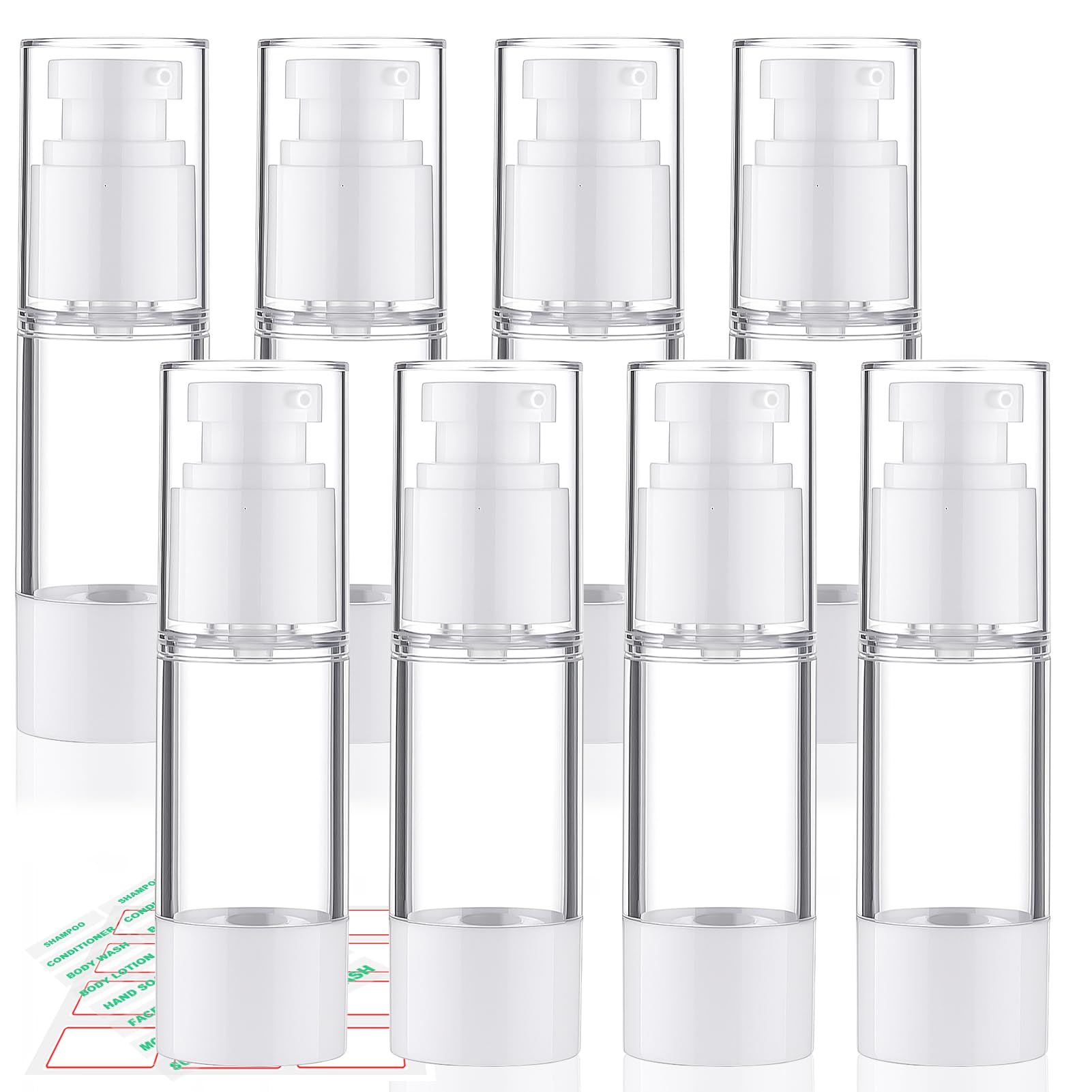 Cosywell Airless Pump Bottles 8 Pack 1oz/30ml Travel Containers