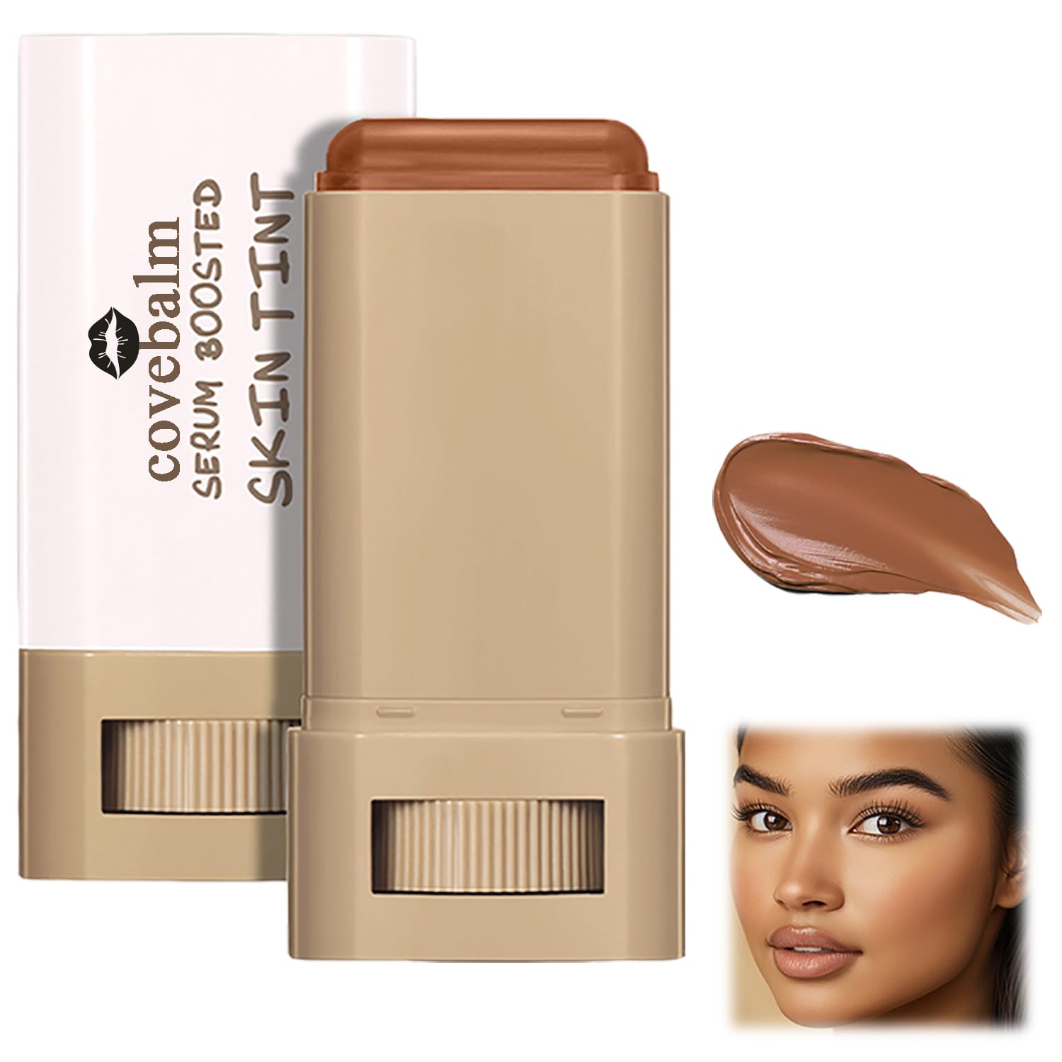 Covebalm Beauty Skin Tint (#03) – Serum-Boosted Foundation Stick for Rich Hydration & Buildable Coverage
