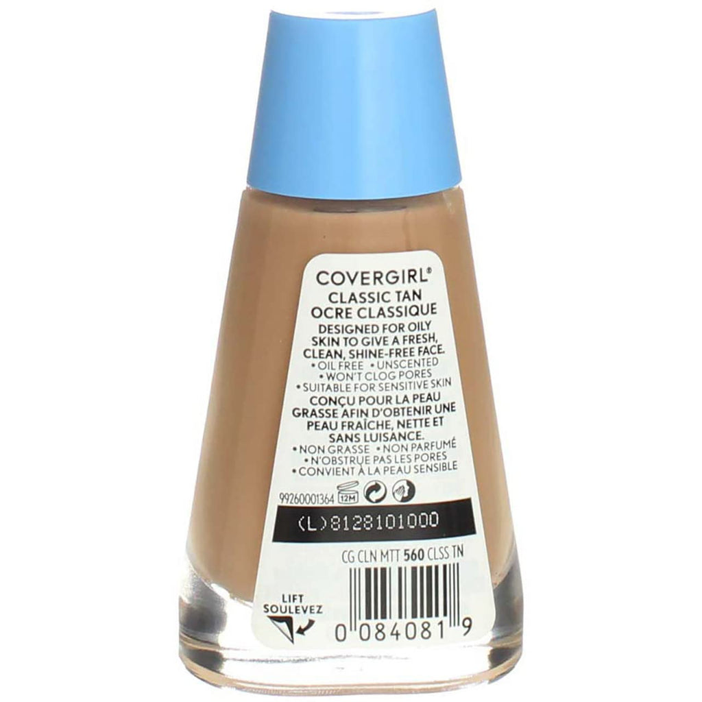 CoverGirl Clean Classic Tan Matte 560 Oil Control Liquid Makeup - 2 Per Case | ATAZUA