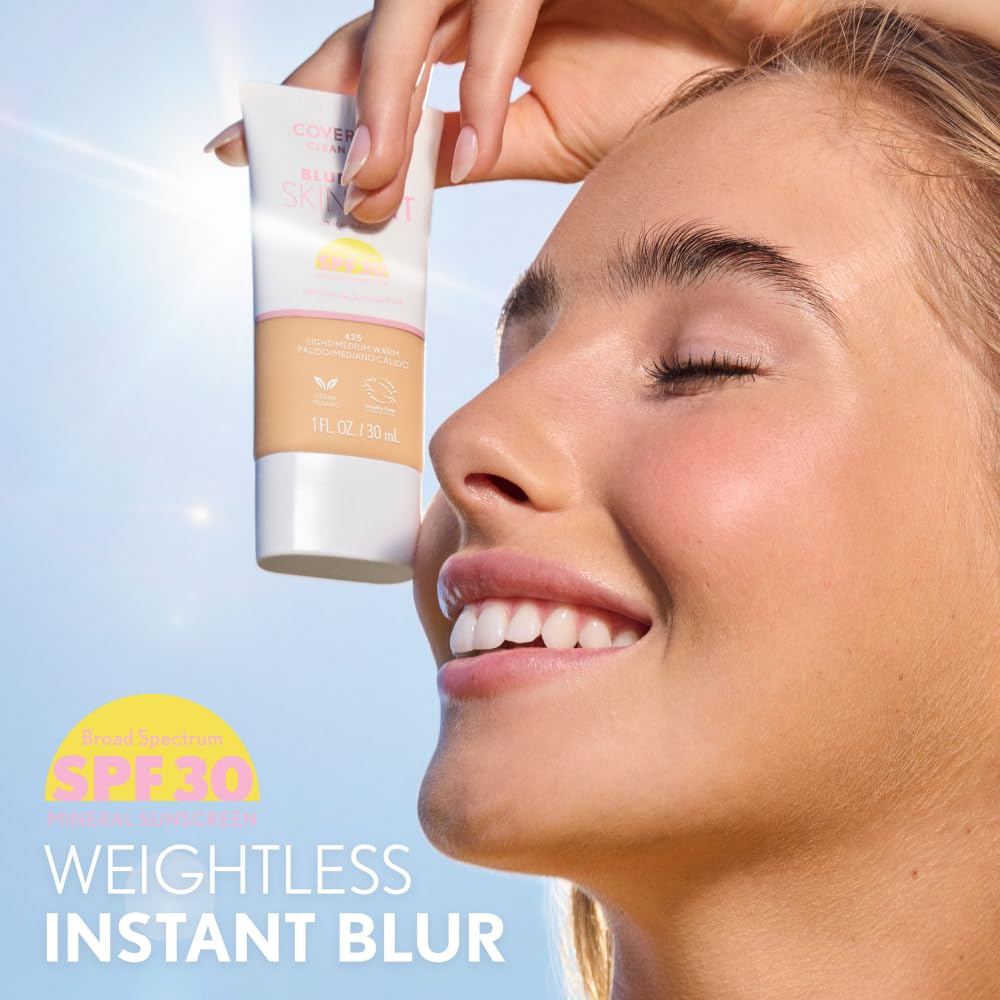 COVERGIRL Clean Fresh Blurring Skin Tint SPF 30 – 430 Medium Neutral | Vegan Foundation