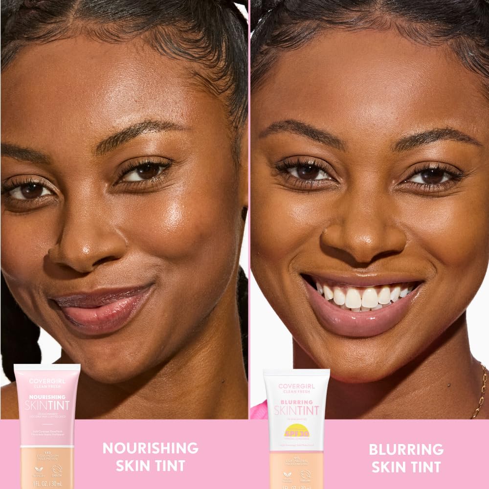 COVERGIRL Clean Fresh Blurring Skin Tint SPF 30 – Light Matte Foundation 410 Fair Neutral