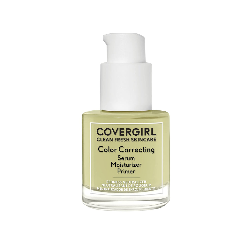 CoverGirl Clean Fresh Color Correcting Serum – Moisturizer & Primer, Vegan Skincare, Shade 100 Fair, 30ml