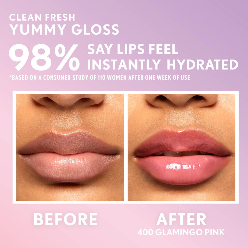 COVERGIRL Clean Fresh Yummy Gloss – Vegan Lip Gloss, Glamingo Pink