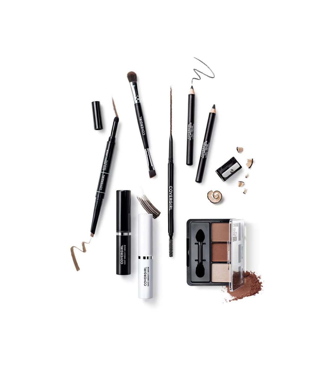CoverGirl Easy Breezy Brow Fill+Define Pencils Rich Brown – Pack of 4