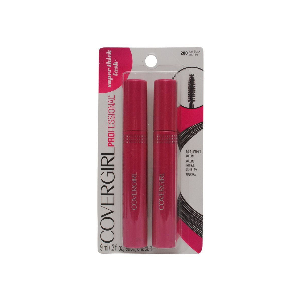 CoverGirl Professional Super Thick Lash Mascara – Waterproof, Very Black, 0.3 fl oz